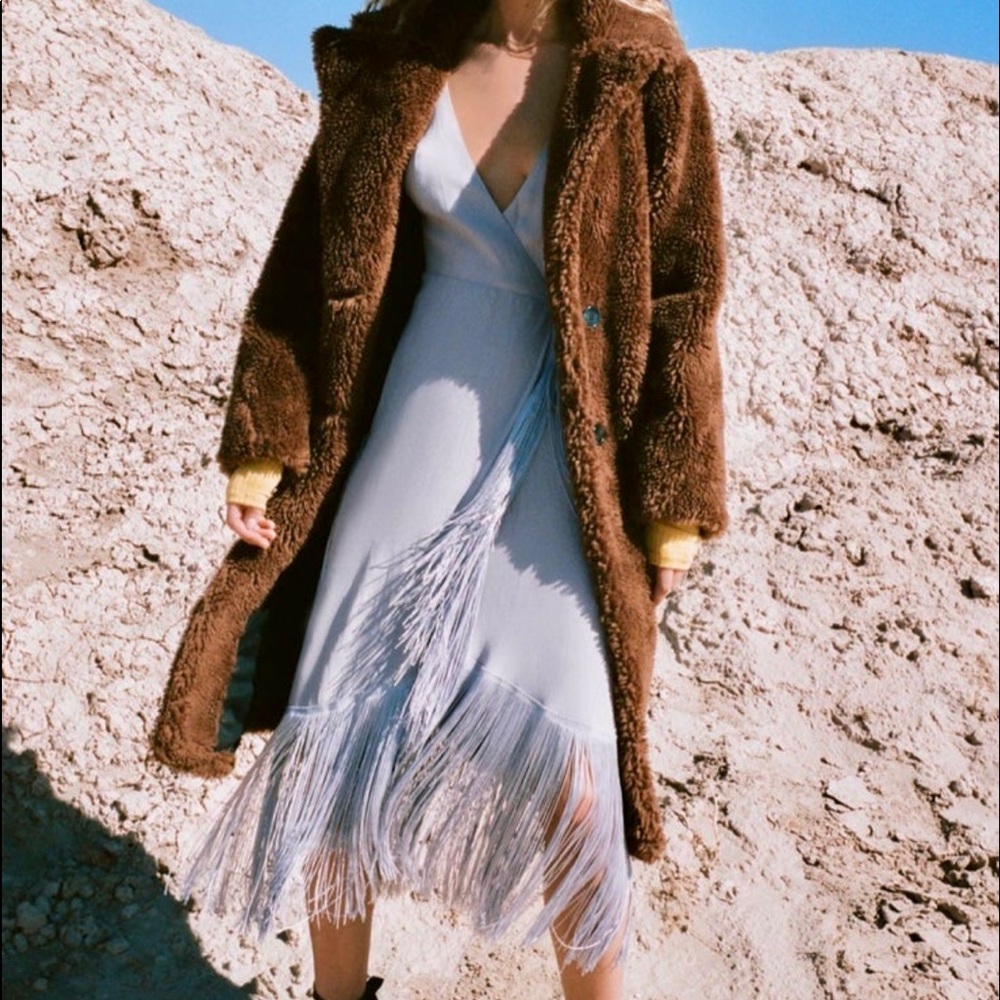 UO Fringe Dress- Lilac- Small